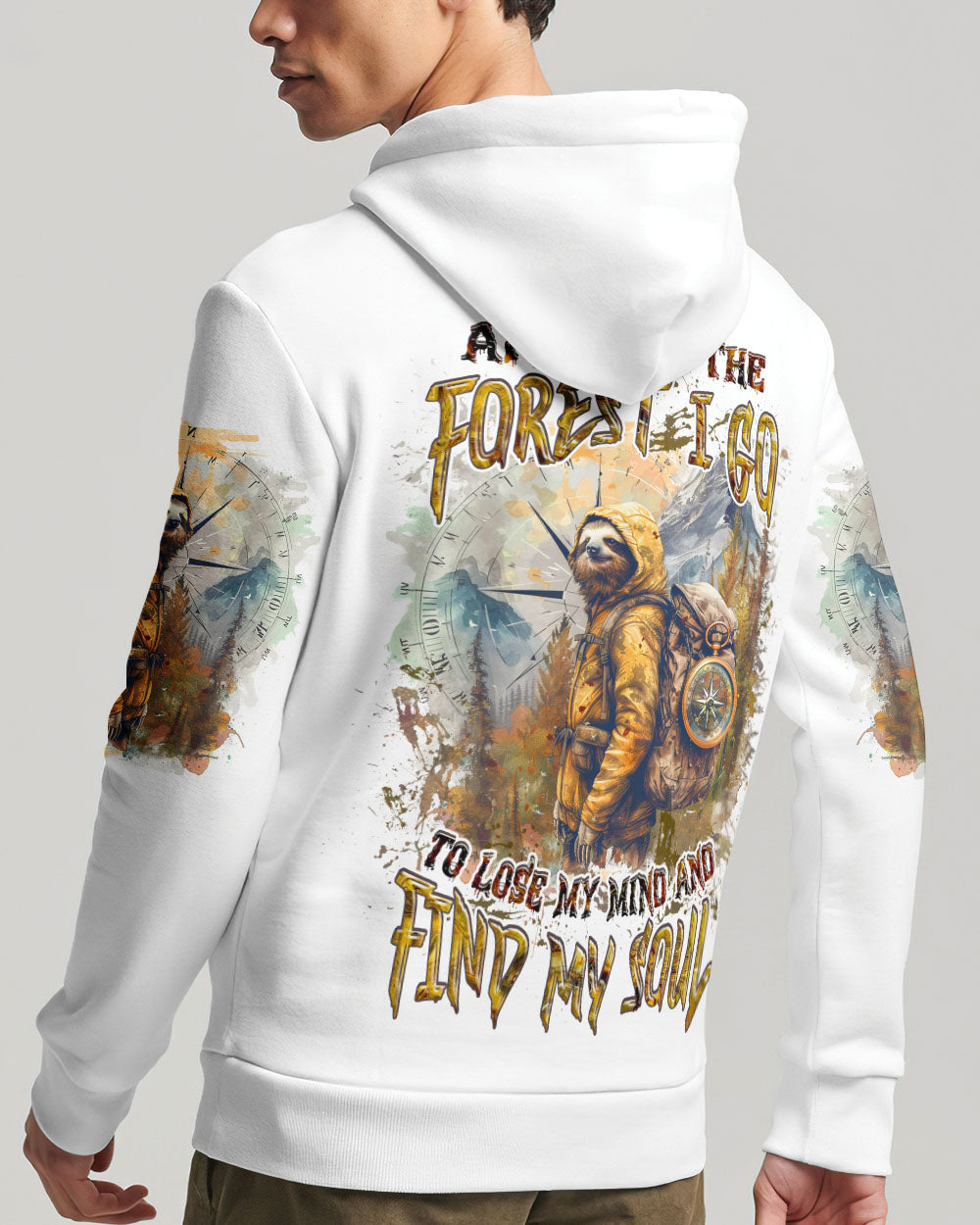 BLISSCORNERS AND INTO THE FOREST I GO SLOTH ALL OVER PRINT