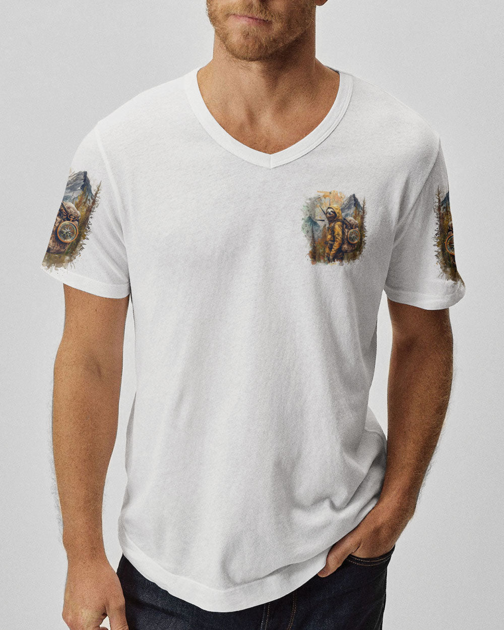 BLISSCORNERS AND INTO THE FOREST I GO SLOTH ALL OVER PRINT