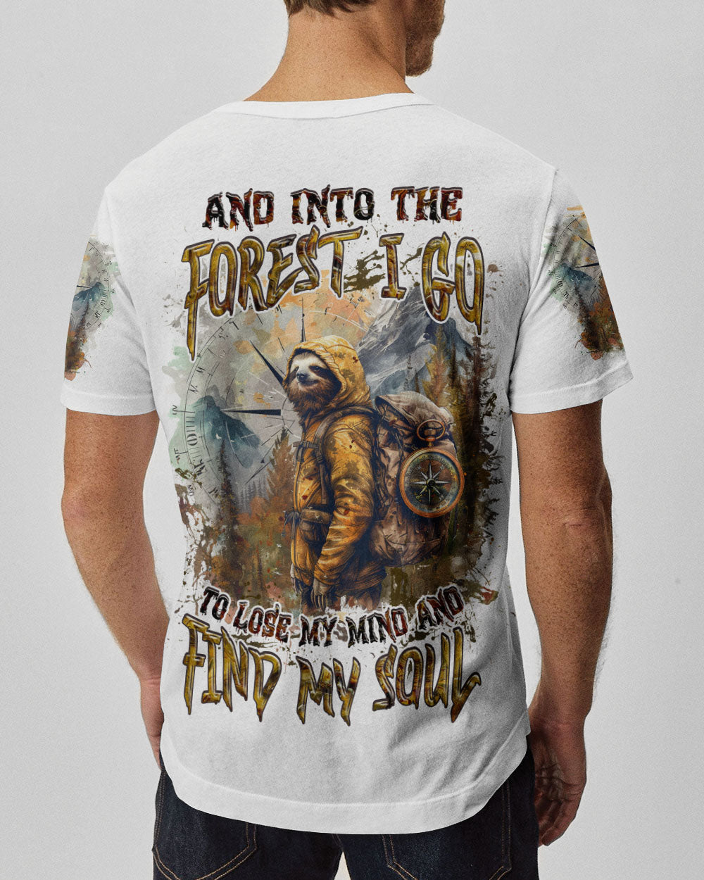 BLISSCORNERS AND INTO THE FOREST I GO SLOTH ALL OVER PRINT