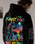 BLISSCORNERS AND INTO THE FOREST I GO BIGFOOT FISHING ALL OVER PRINT