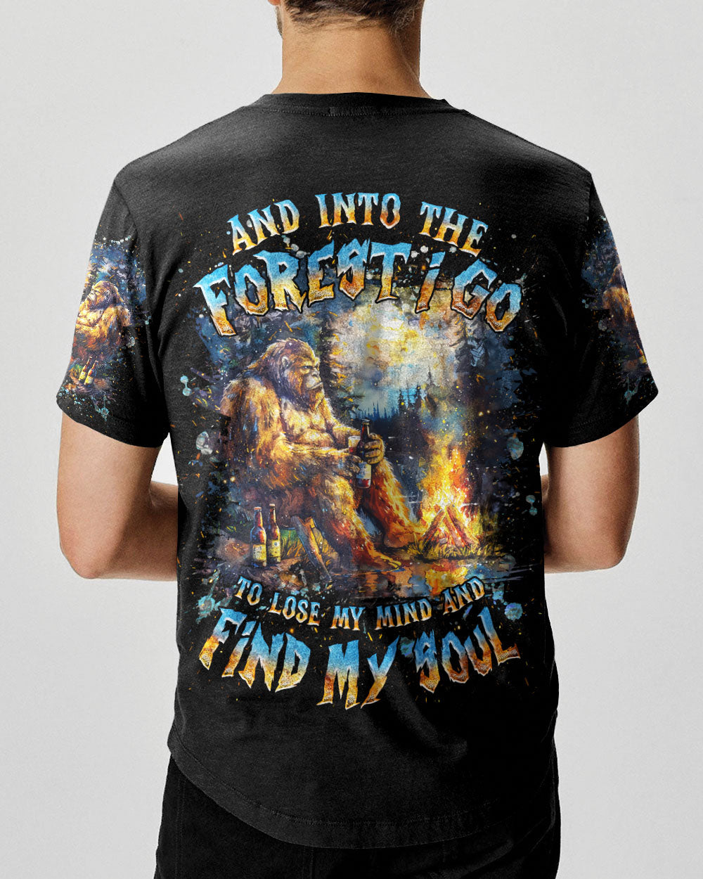 BLISSCORNERS AND INTO THE FOREST I GO BIGFOOT ALL OVER PRINT