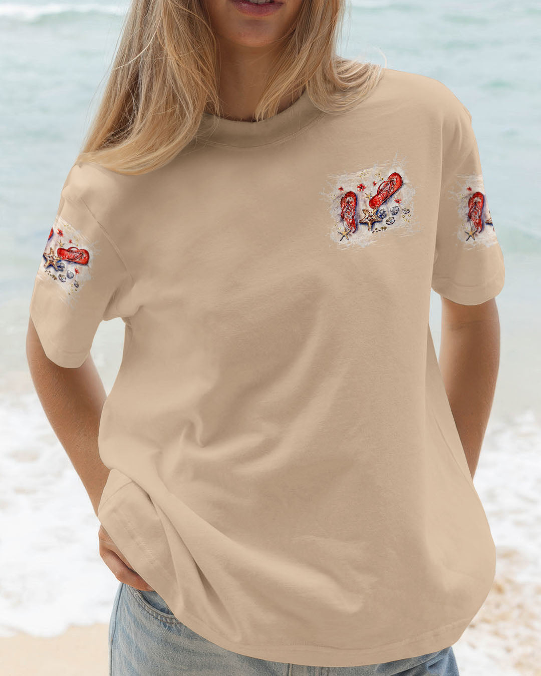 BLISSCORNERS LIFE IS BETTER IN FLIP-FLOPS AND SANDY TOES ALL OVER PRINT
