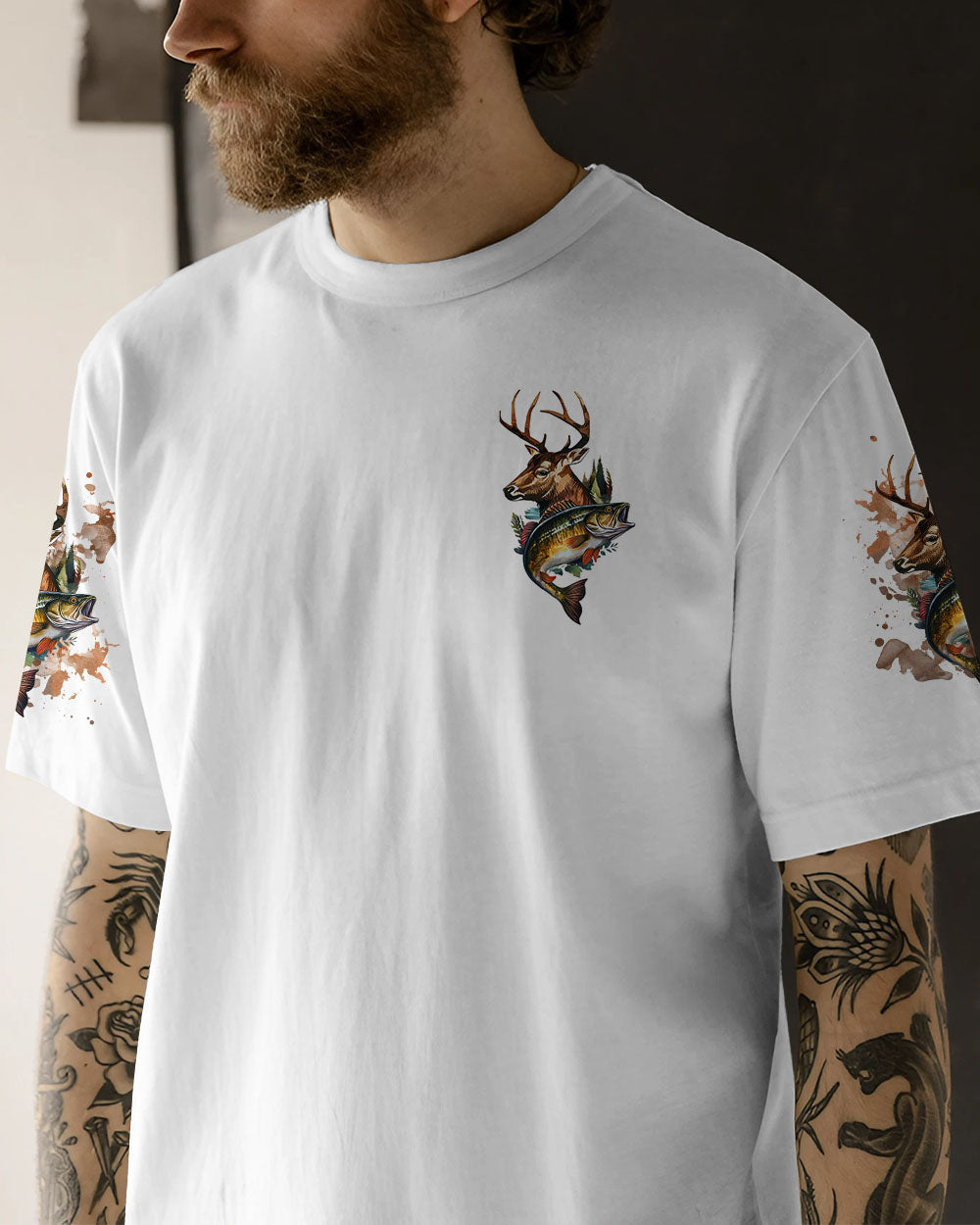 BLISSCORNERS I'M NOT ALWAYS THINKING HUNTING FISHING ALL OVER PRINT