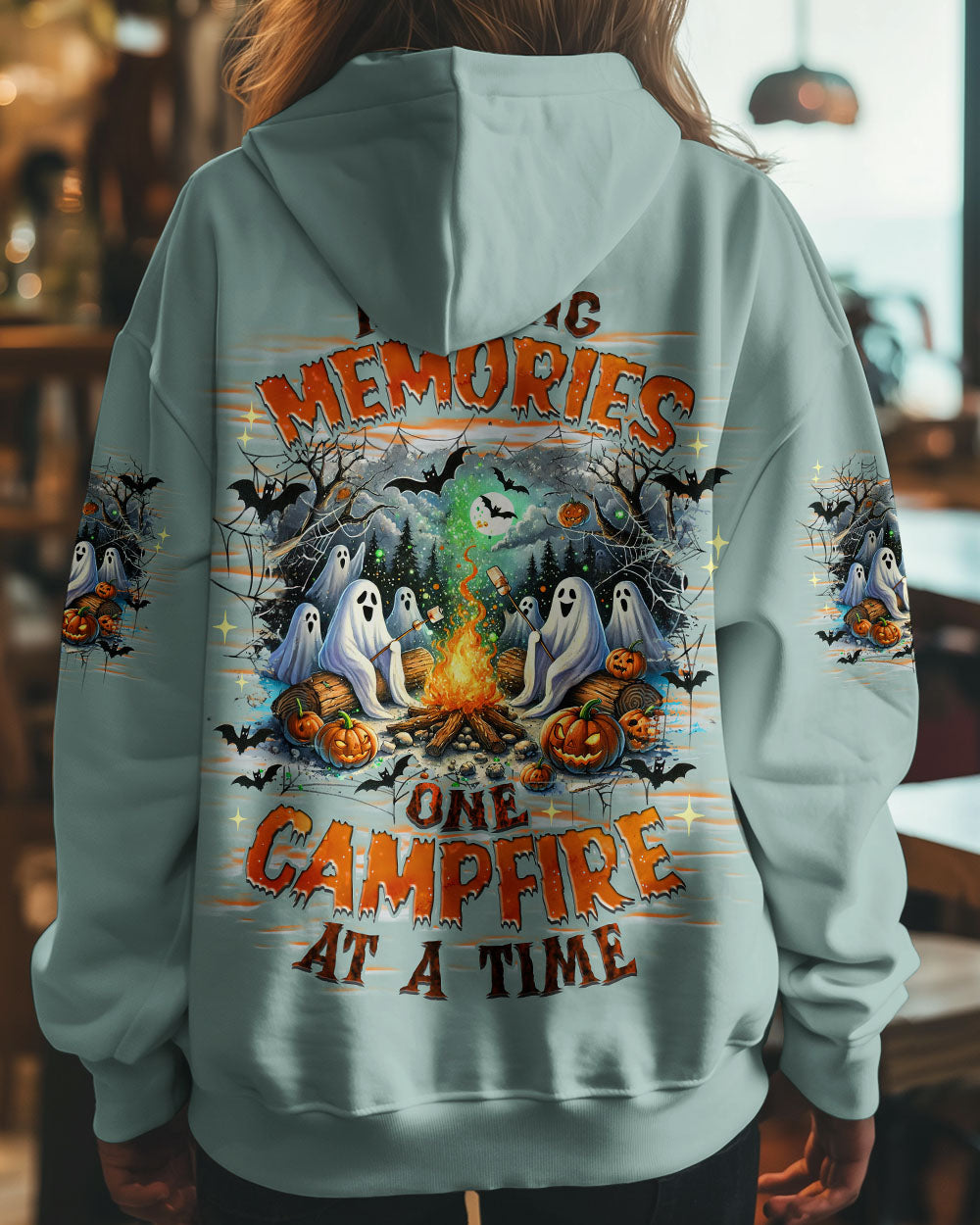 BLISSCORNERS MAKING MEMORIES ONE CAMPFIRE AT A TIME BOOS HALLOWEEN ALL OVER PRINT