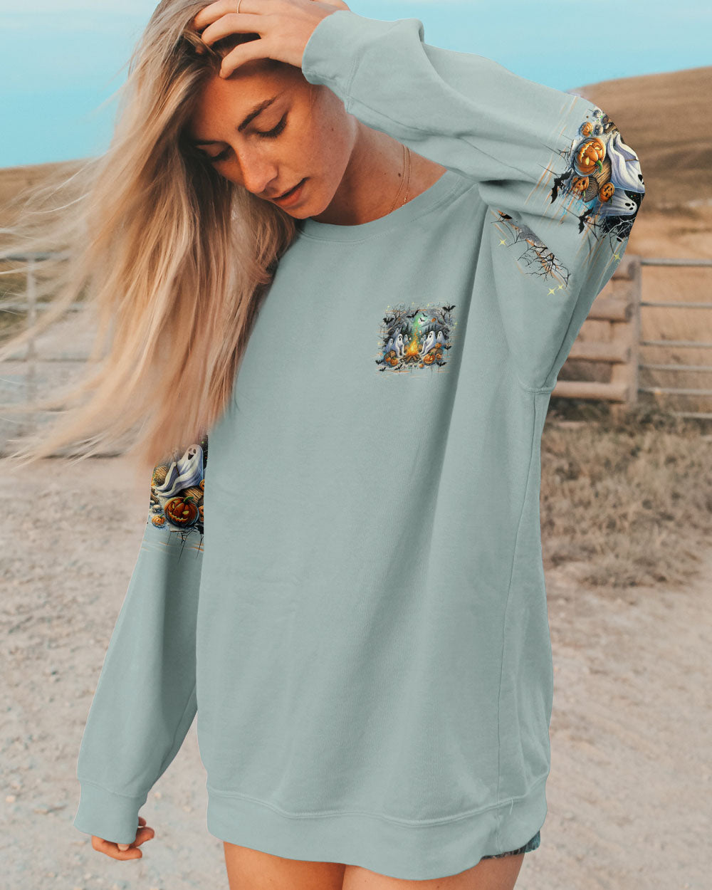 BLISSCORNERS MAKING MEMORIES ONE CAMPFIRE AT A TIME BOOS HALLOWEEN ALL OVER PRINT