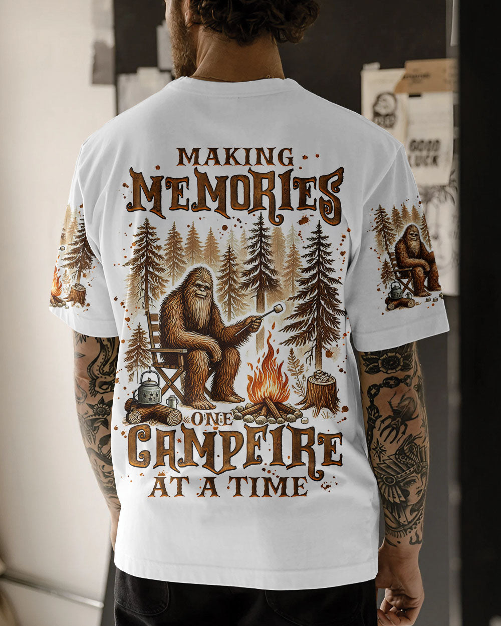 BLISSCORNERS MAKING MEMORIES ONE CAMPFIRE AT A TIME BIGFOOT ALL OVER PRINT