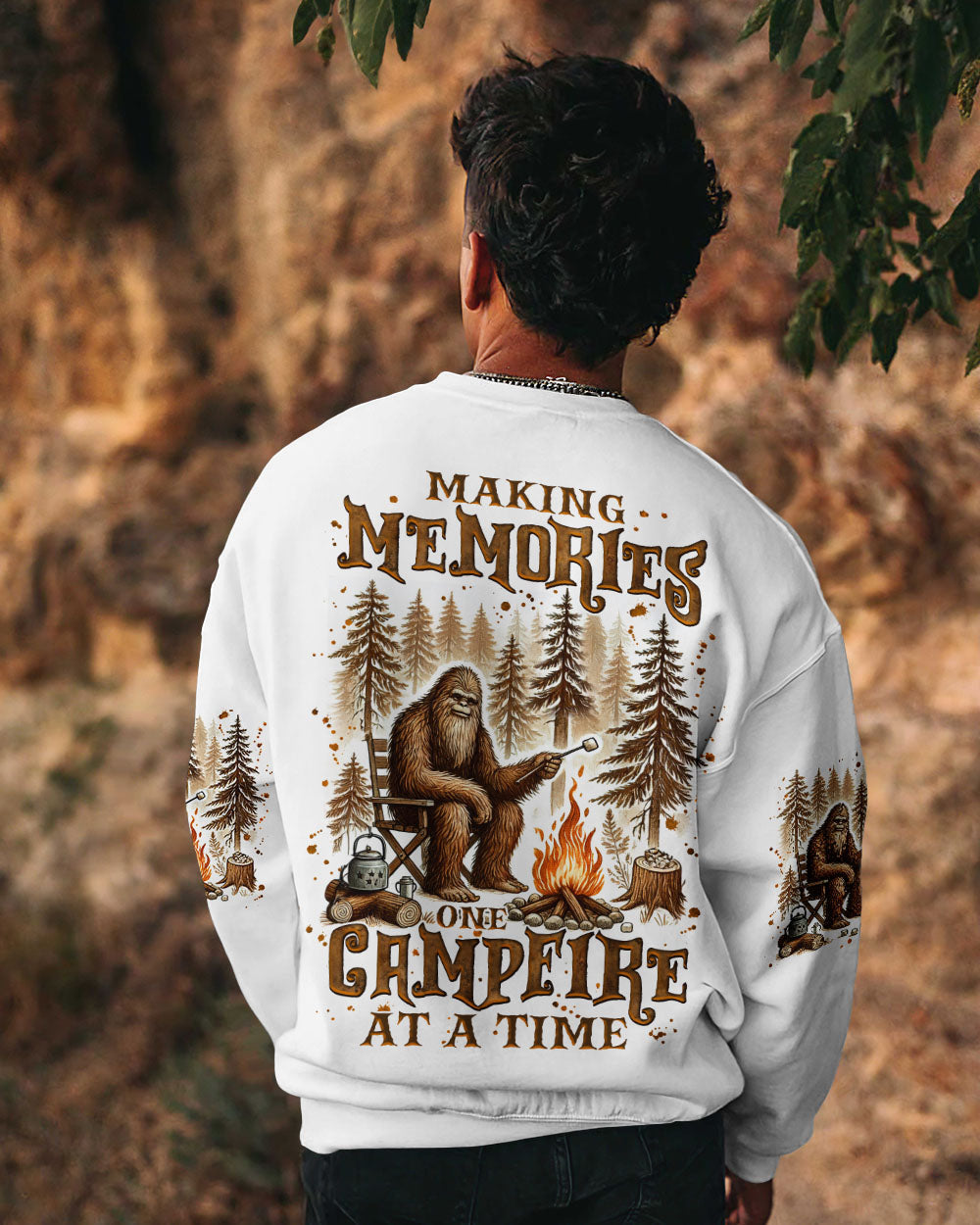 BLISSCORNERS MAKING MEMORIES ONE CAMPFIRE AT A TIME BIGFOOT ALL OVER PRINT
