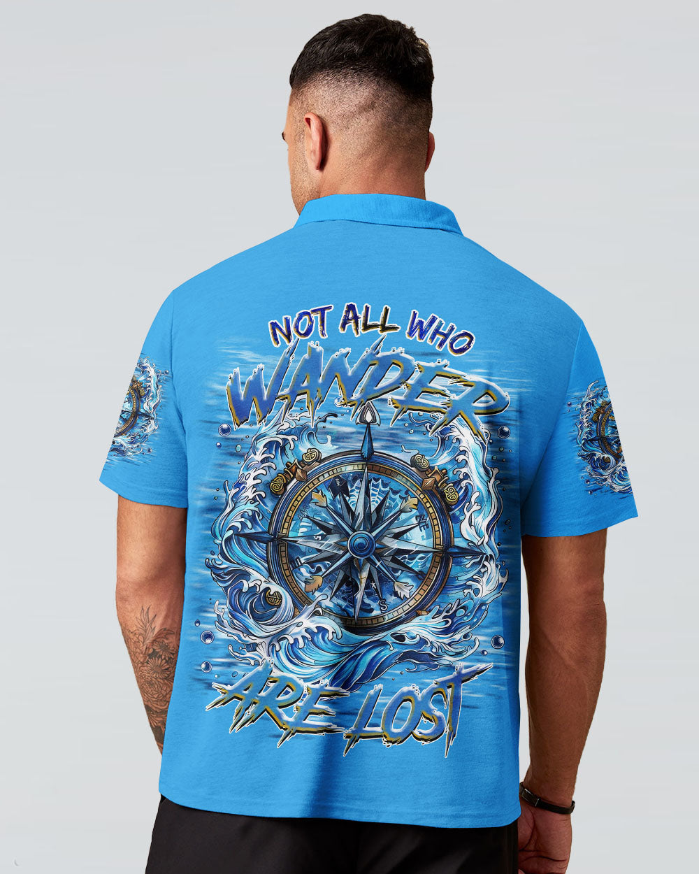 BLISSCORNERS NOT ALL WHO WANDER ARE LOST COMPASS ALL OVER PRINT
