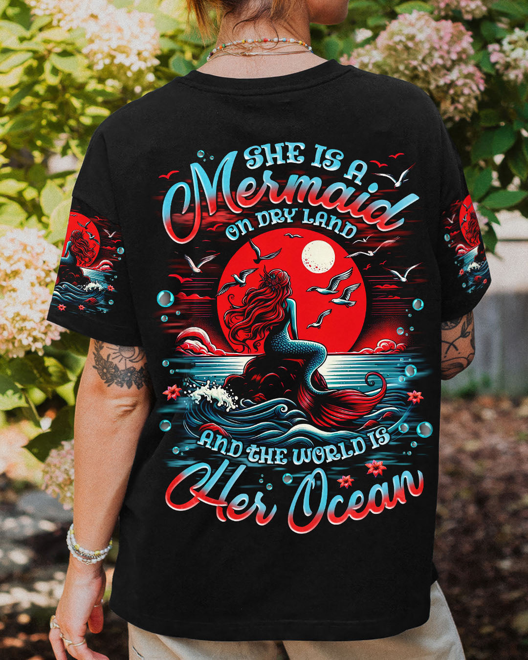 BLISSCORNERS SHE IS A MERMAID ALL OVER PRINT