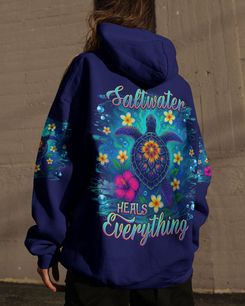 BLISSCORNERS SALTWATER HEALS EVERYTHING TURTLE ALL OVER PRINT