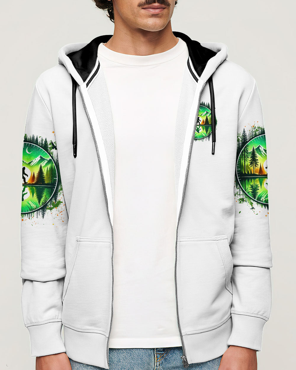 BLISSCORNERS AND INTO THE FOREST I GO BIGFOOT ALL OVER PRINT