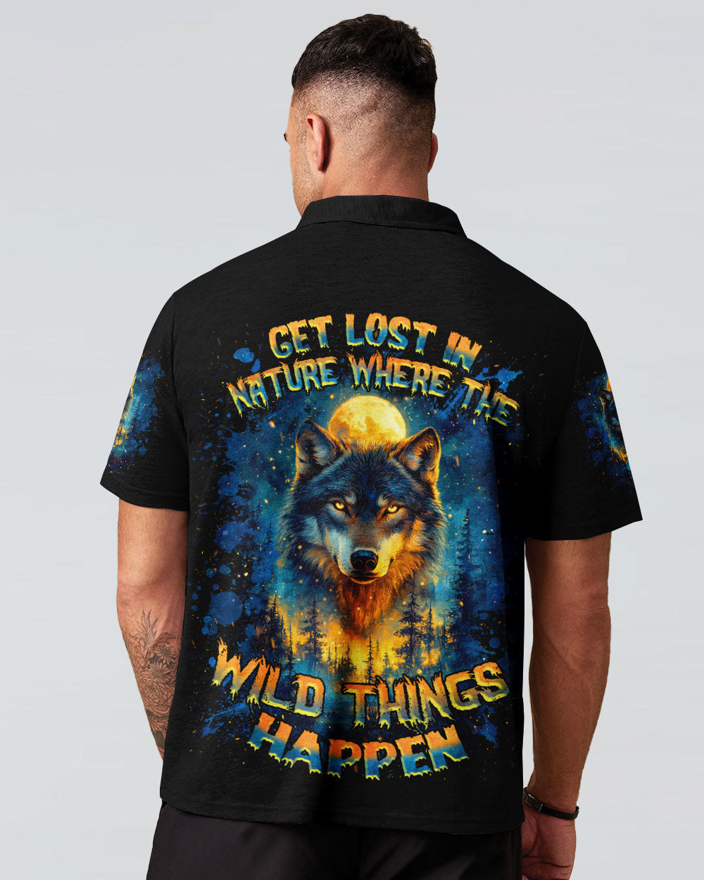 BLISSCORNERS GET LOST IN NATURE WOLF ALL OVER PRINT