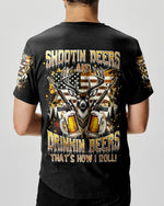 BLISSCORNERS SHOOTING DEERS AND DRINKING BEERS ALL OVER PRINT