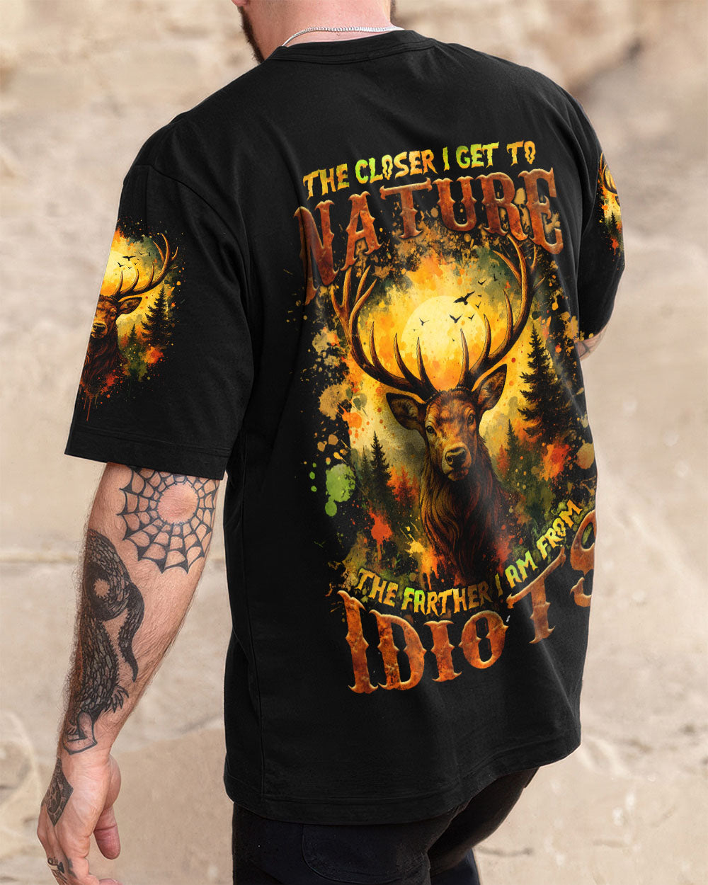 BLISSCORNERS THE CLOSER I GET TO NATURE DEER ALL OVER PRINT