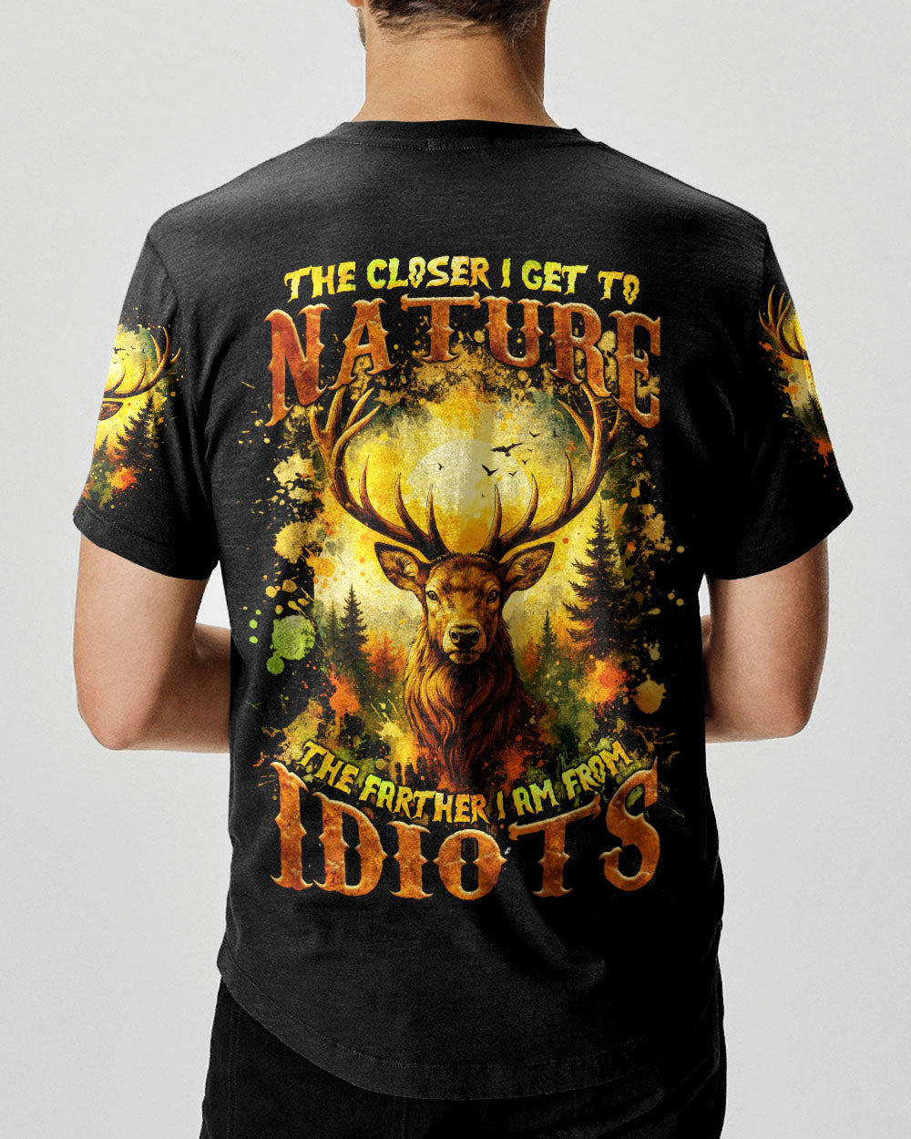 BLISSCORNERS THE CLOSER I GET TO NATURE DEER ALL OVER PRINT