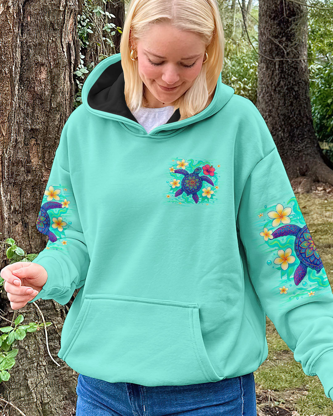 BLISSCORNERS SMELL THE SEA FEEL THE BREEZE TURTLE ALL OVER PRINT