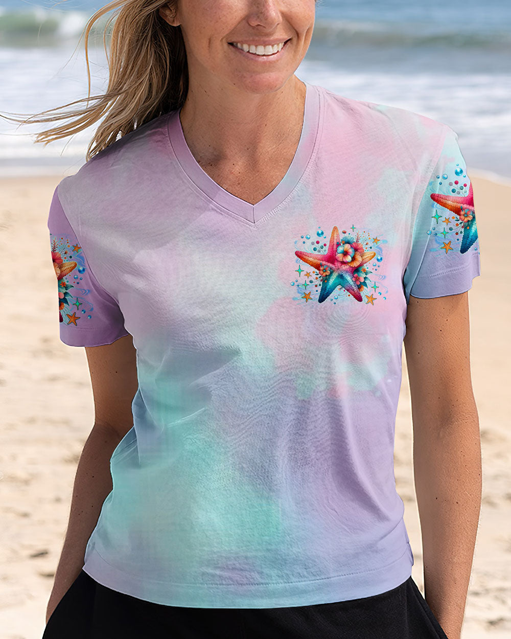 BLISSCORNERS SALTY KISSES AND STARFISH WISHES ALL OVER PRINT