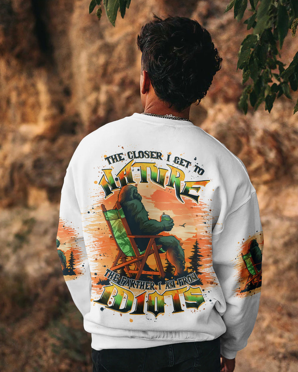 BLISSCORNERS THE CLOSER I GET TO NATURE BIGFOOT ALL OVER PRINT