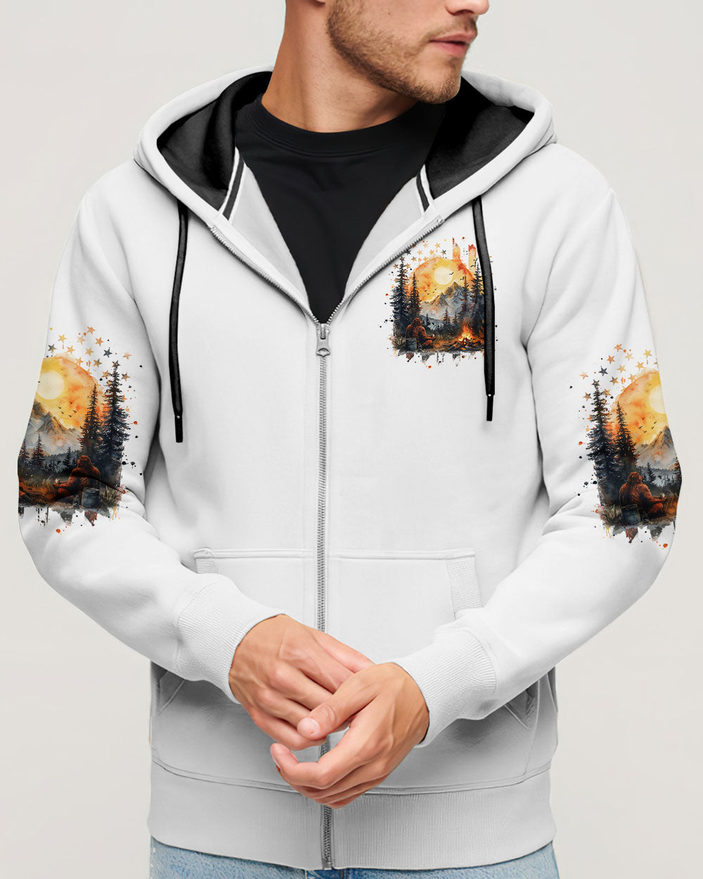 BLISSCORNERS IT'S 5 O'CLOCK SOMEWHERE BIGFOOT ALL OVER PRINT