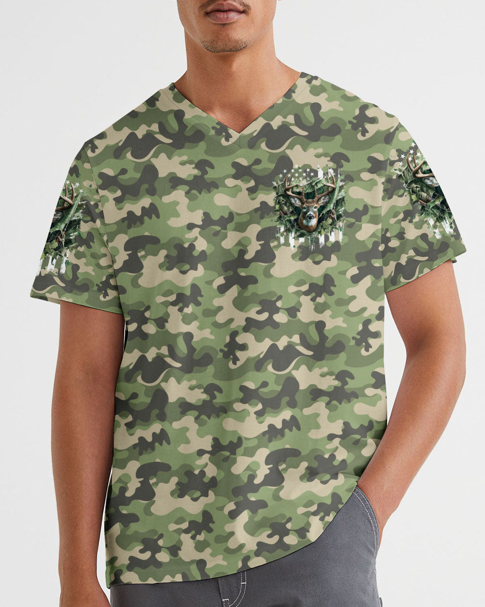 BLISSCORNERS BUCK AROUND AND FIND OUT DEER HUNTING ALL OVER PRINT