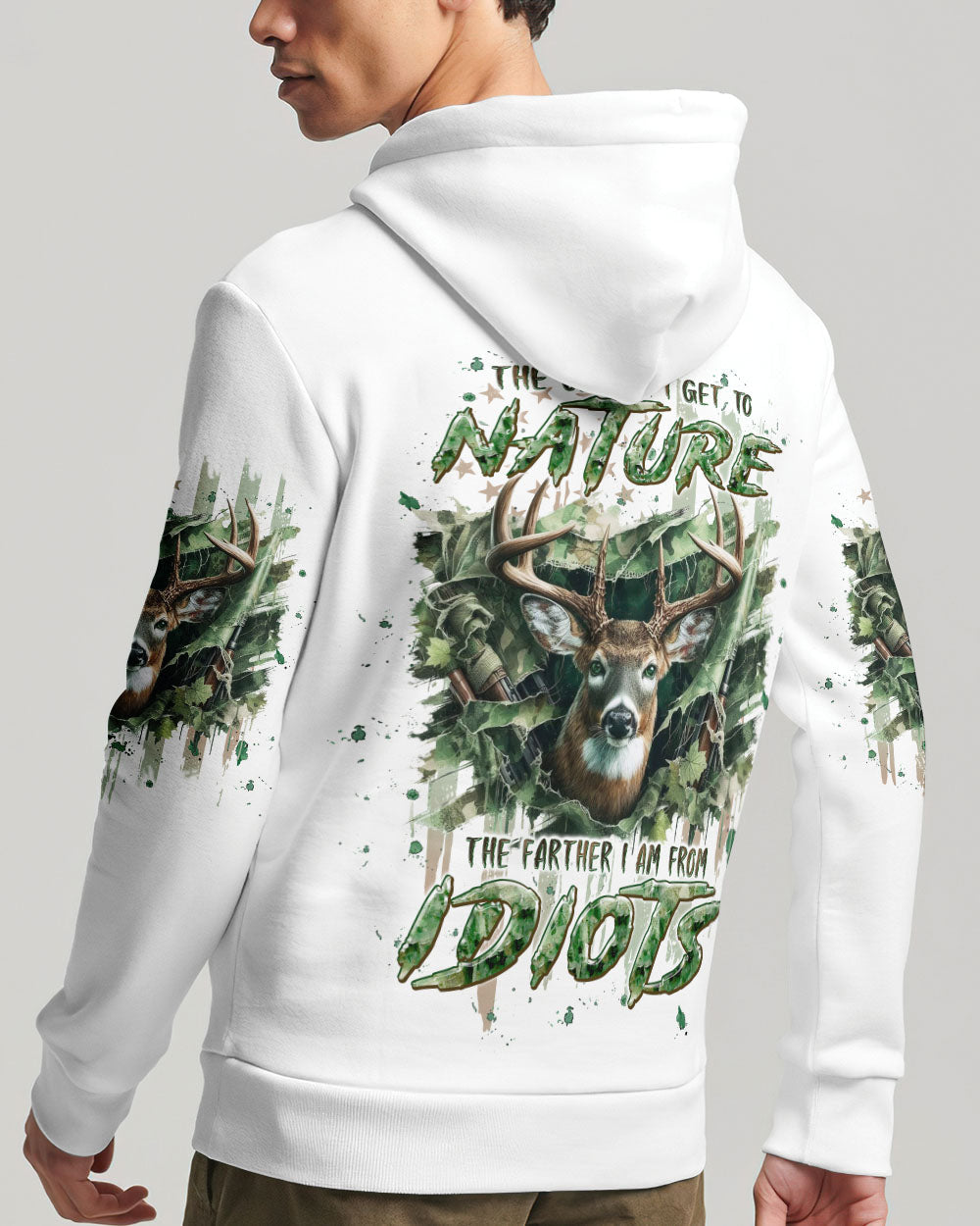 BLISSCORNERS THE CLOSER I GET TO NATURE DEER HUNTING ALL OVER PRINT