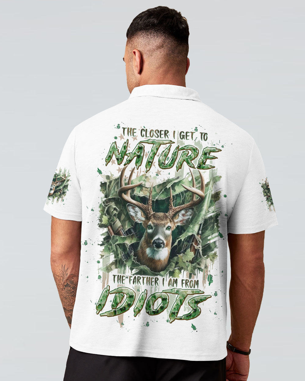 BLISSCORNERS THE CLOSER I GET TO NATURE DEER HUNTING ALL OVER PRINT