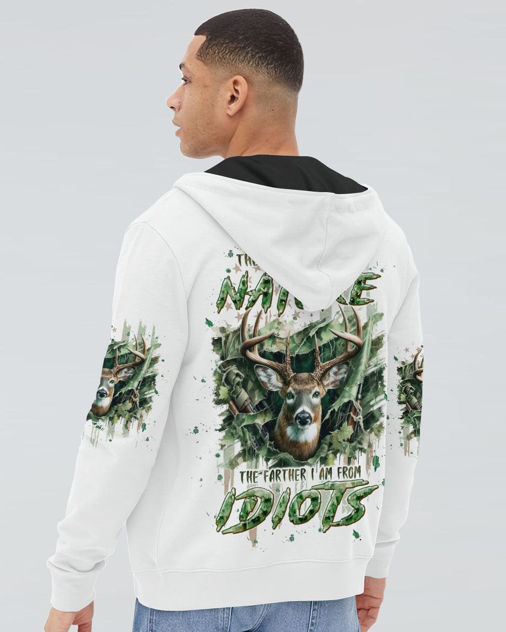 BLISSCORNERS THE CLOSER I GET TO NATURE DEER HUNTING ALL OVER PRINT