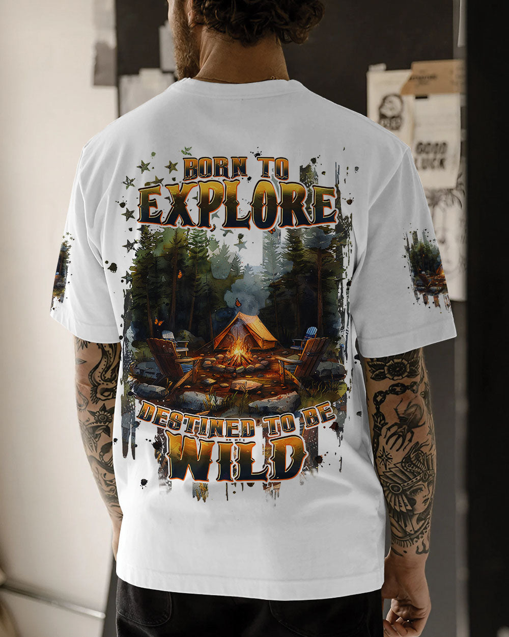 BLISSCORNERS BORN TO EXPLORE DESTINED TO BE WILD ALL OVER PRINT