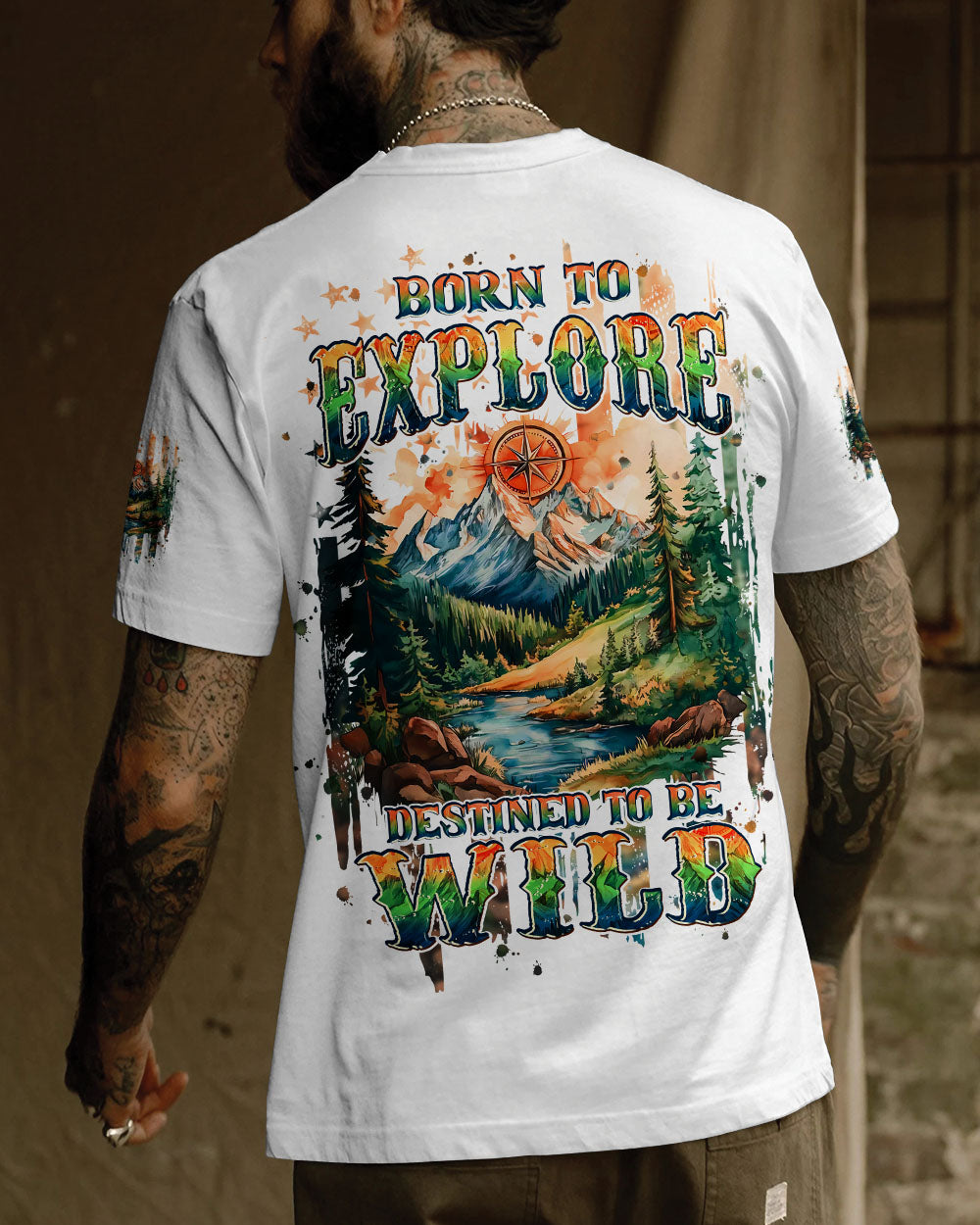 BLISSCORNERS BORN TO EXPLORE DESTINED TO BE WILD ALL OVER PRINT