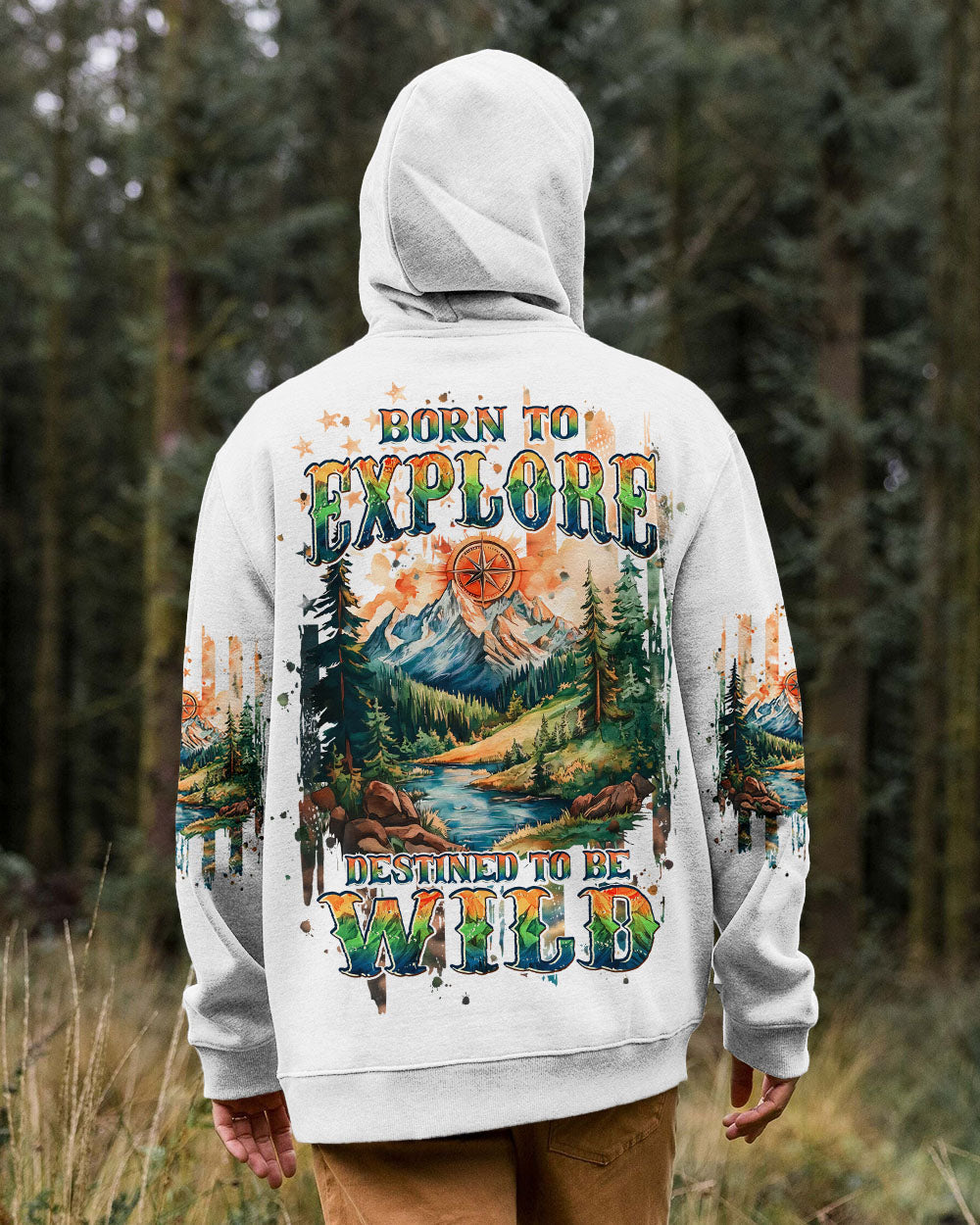 BLISSCORNERS BORN TO EXPLORE DESTINED TO BE WILD ALL OVER PRINT