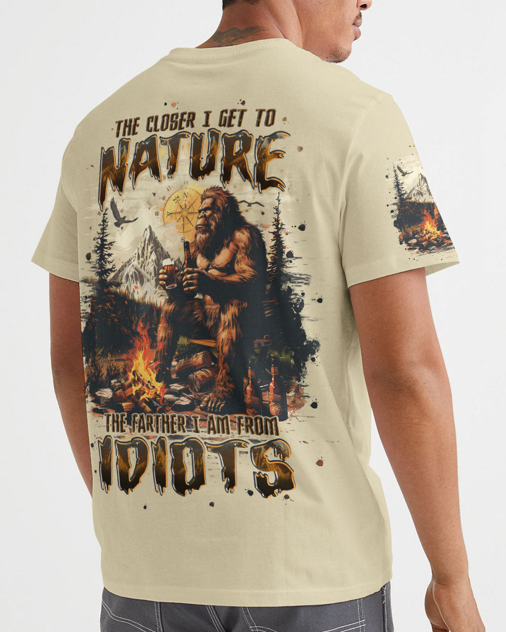BLISSCORNERS THE CLOSER I GET TO NATURE BIGFOOT ALL OVER PRINT