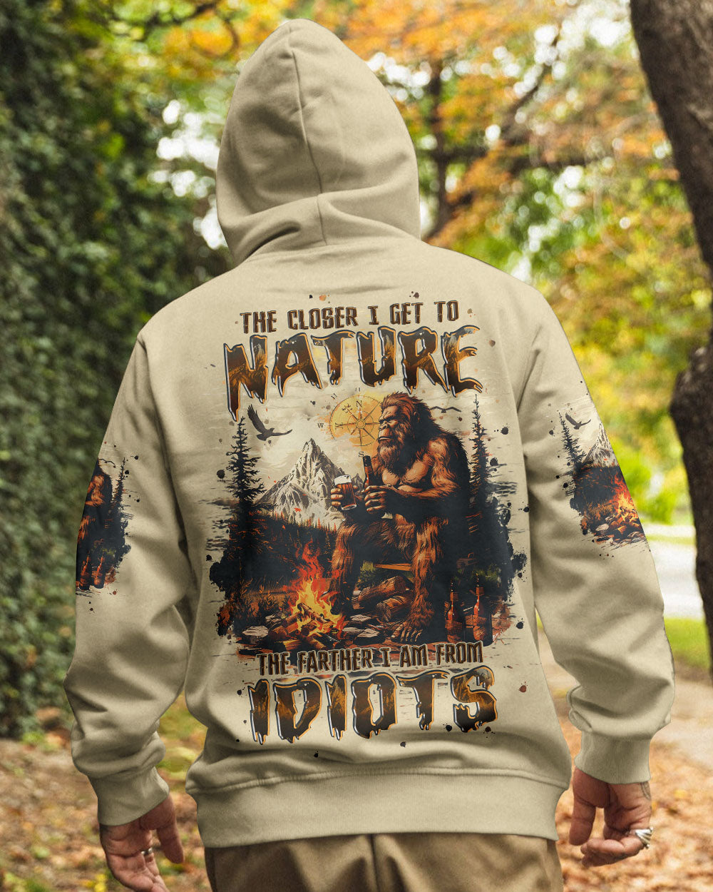 BLISSCORNERS THE CLOSER I GET TO NATURE BIGFOOT ALL OVER PRINT