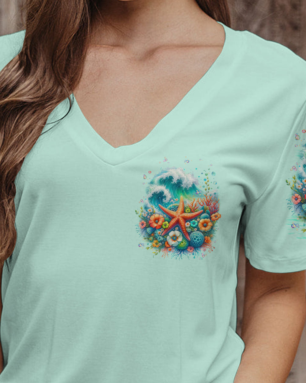 BLISSCORNERS SALTWATER HEALS EVERYTHING STARFISH ALL OVER PRINT