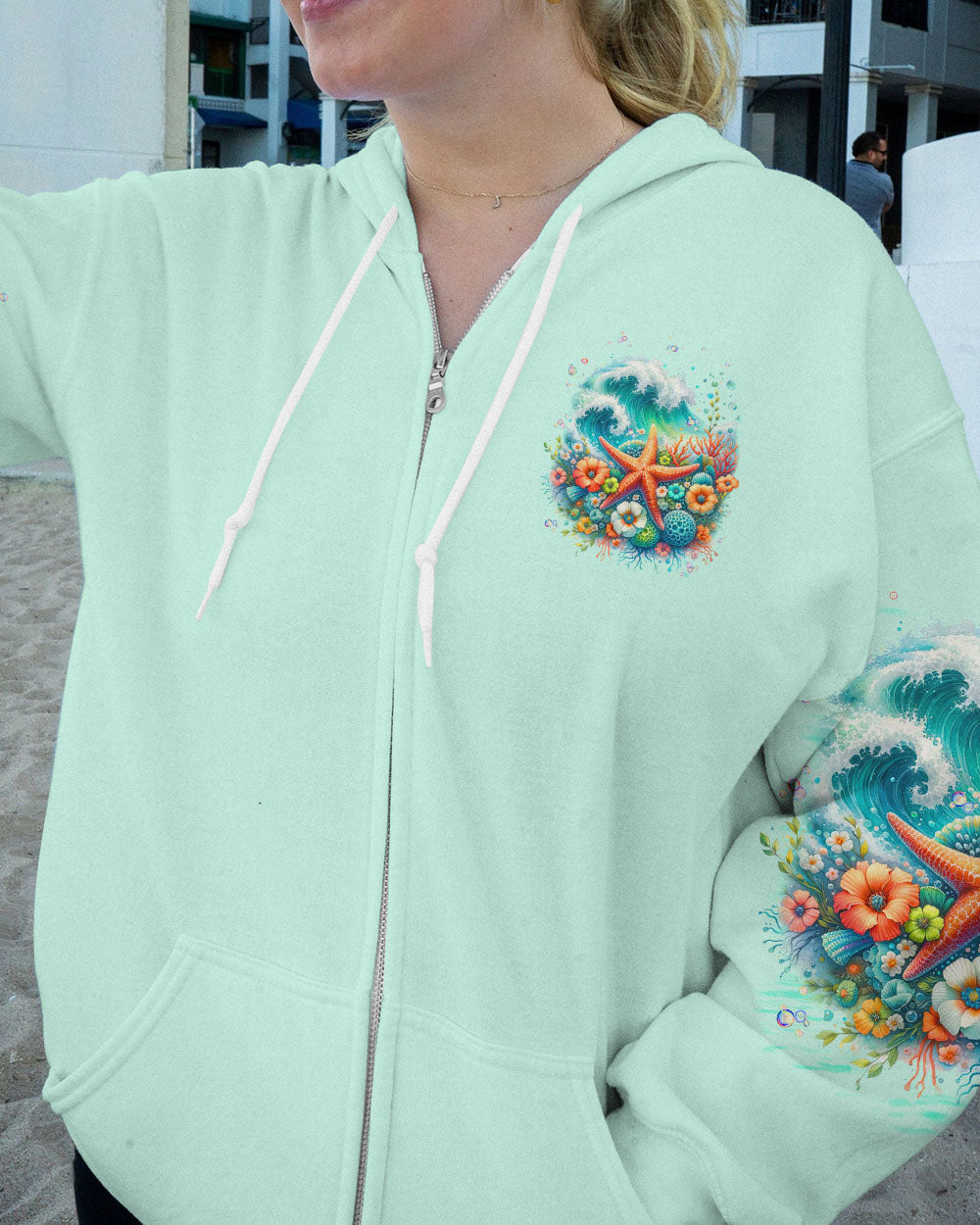 BLISSCORNERS SALTWATER HEALS EVERYTHING STARFISH ALL OVER PRINT