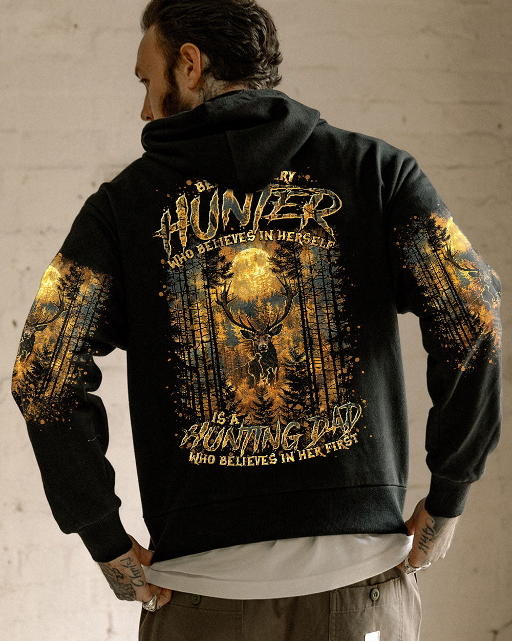 BLISSCORNERS BEHIND EVERY HUNTER HUNTING DEER ALL OVER PRINT