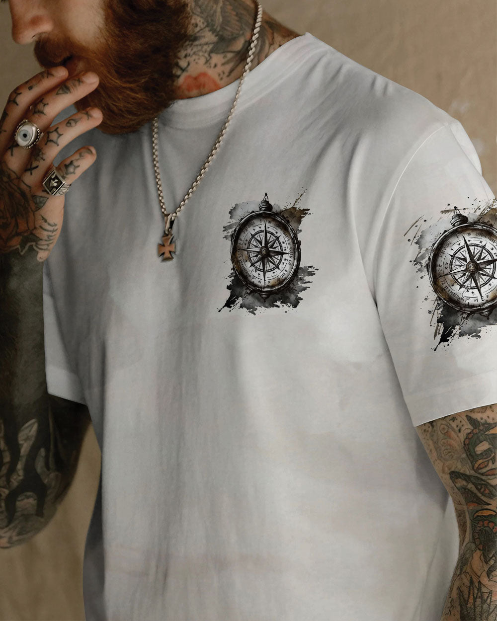 BLISSCORNERS NOT ALL WHO WANDER ARE LOST COMPASS ALL OVER PRINT