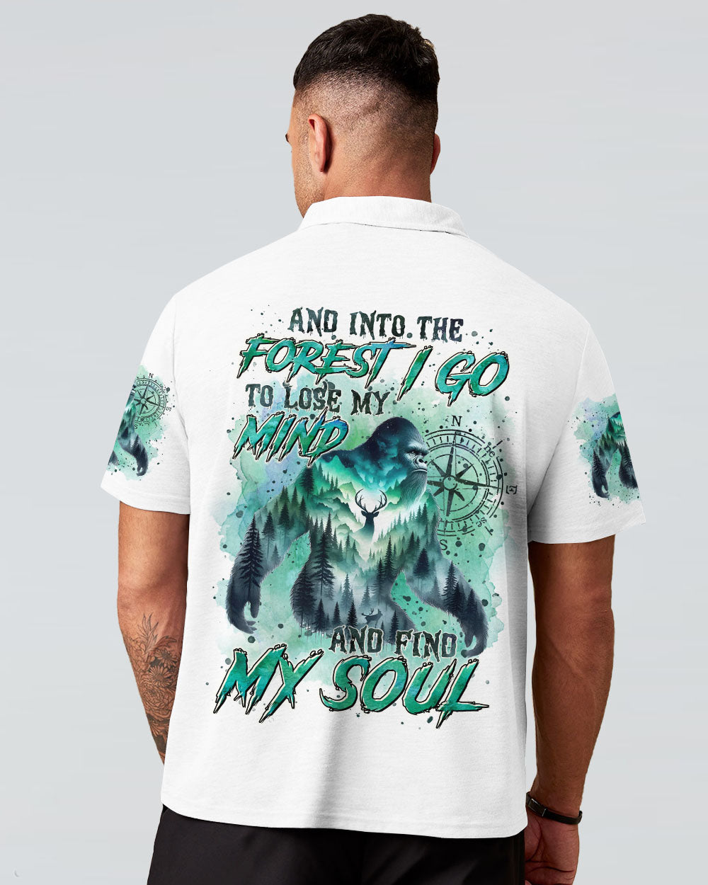 BLISSCORNERS AND INTO THE FOREST I GO BIGFOOT ALL OVER PRINT