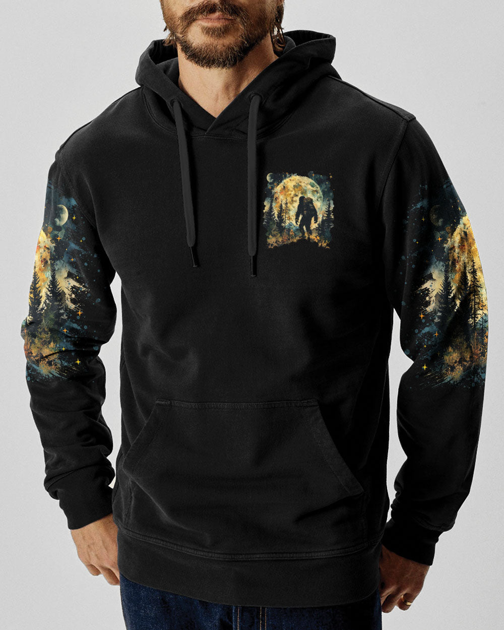 BLISSCORNERS NOT ALL WHO WANDER ARE LOST BIGFOOT ALL OVER PRINT