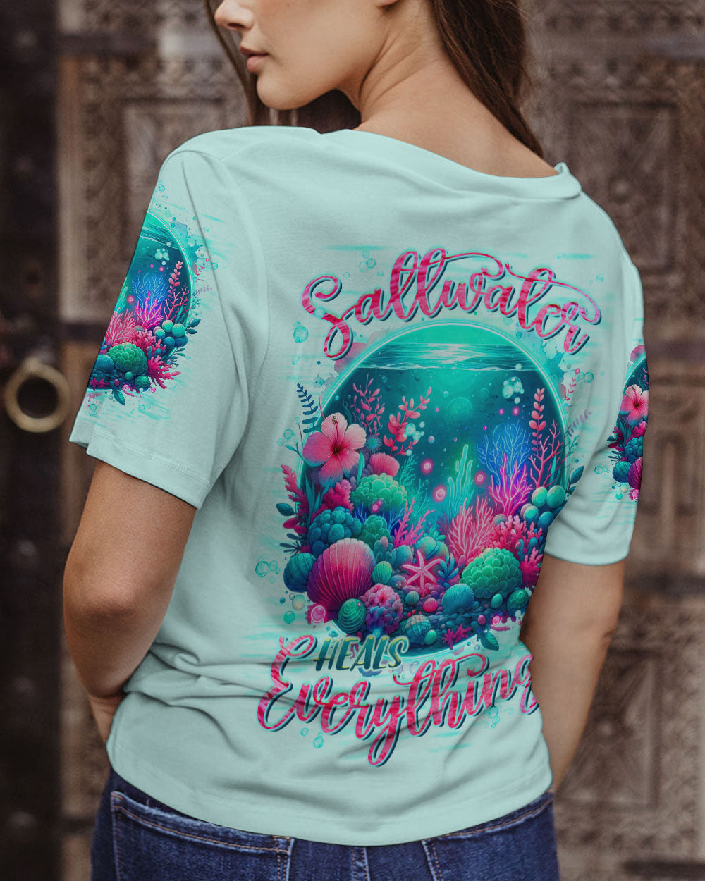 BLISSCORNERS SALTWATER HEALS EVERYTHING UNDERSEA ALL OVER PRINT