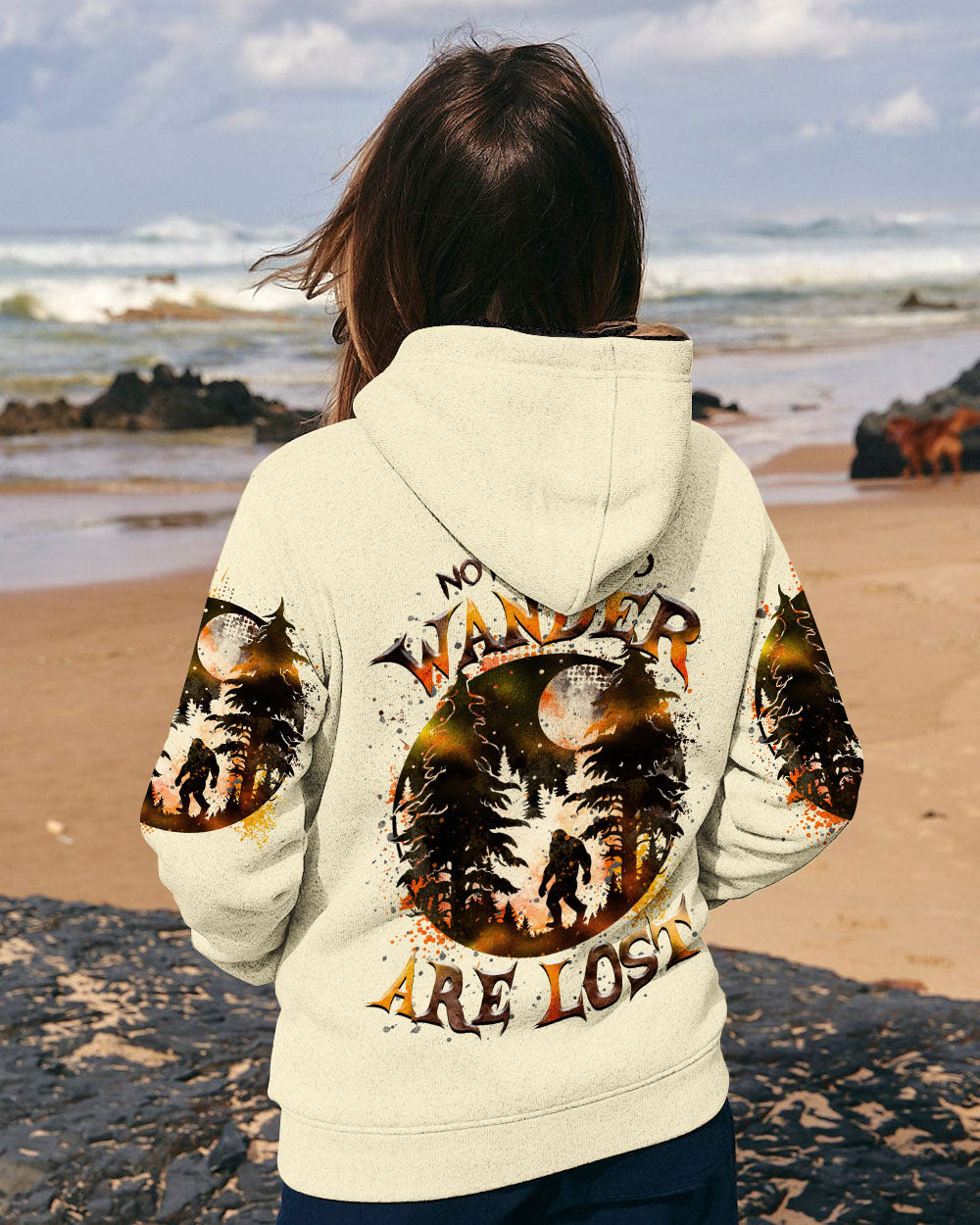 BLISSCORNERS NOT ALL WHO WANDER ARE LOST BIGFOOT MOON ALL OVER PRINT