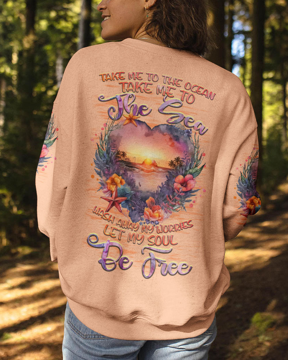 BLISSCORNERS TAKE ME TO THE OCEAN HEART ALL OVER PRINT