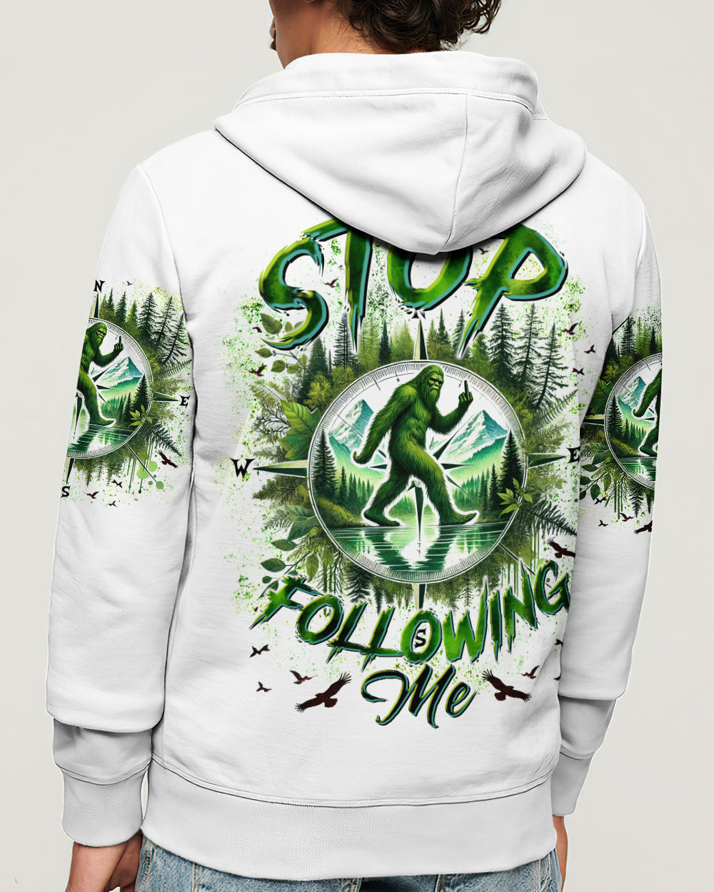 BLISSCORNERS STOP FOLLOWING ME BIGFOOT ALL OVER PRINT