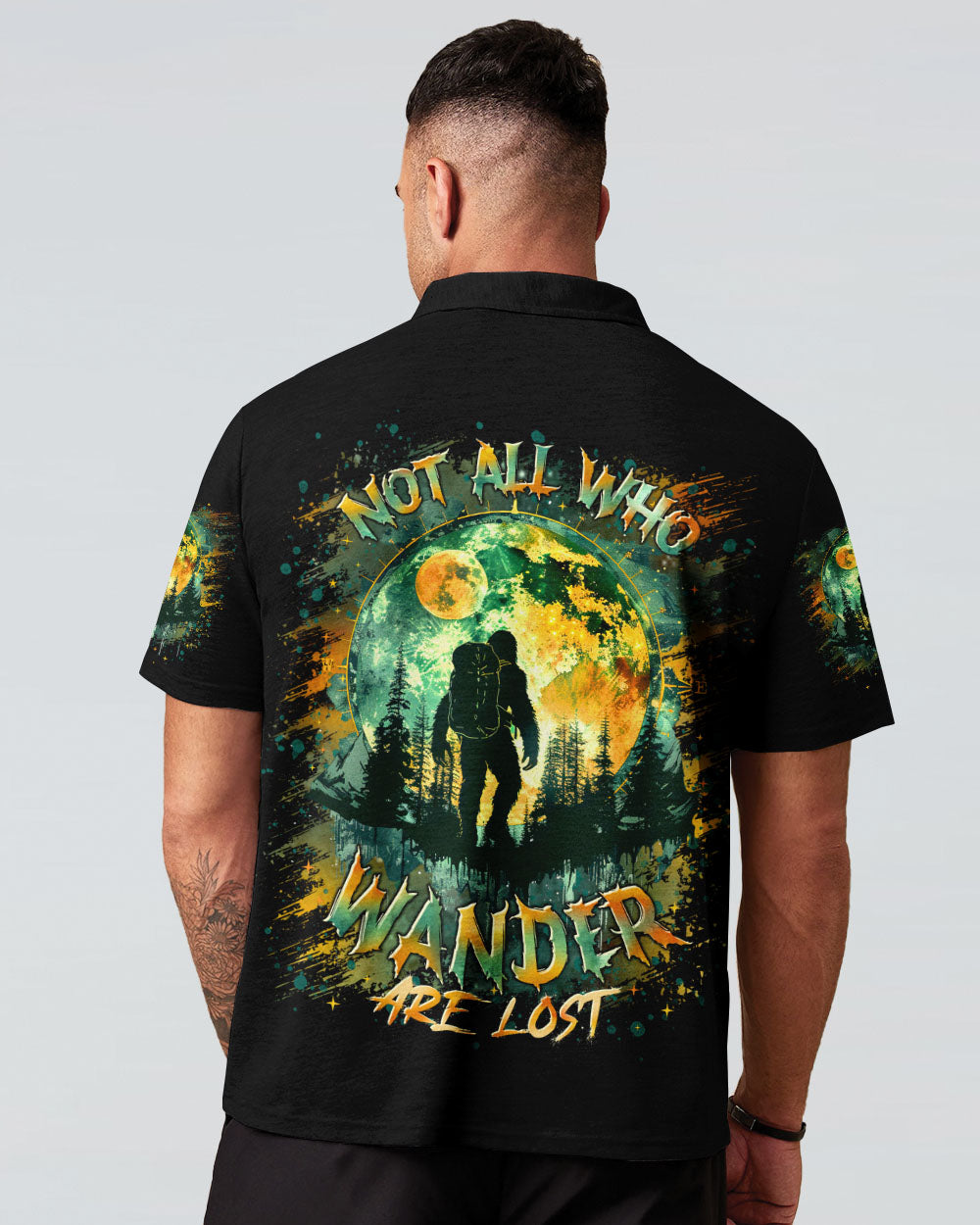 BLISSCORNERS NOT ALL WHO WANDER ARE LOST BIGFOOT ALL OVER PRINT