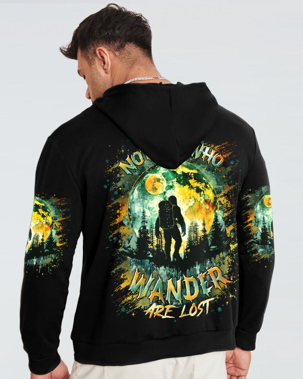 BLISSCORNERS NOT ALL WHO WANDER ARE LOST BIGFOOT ALL OVER PRINT