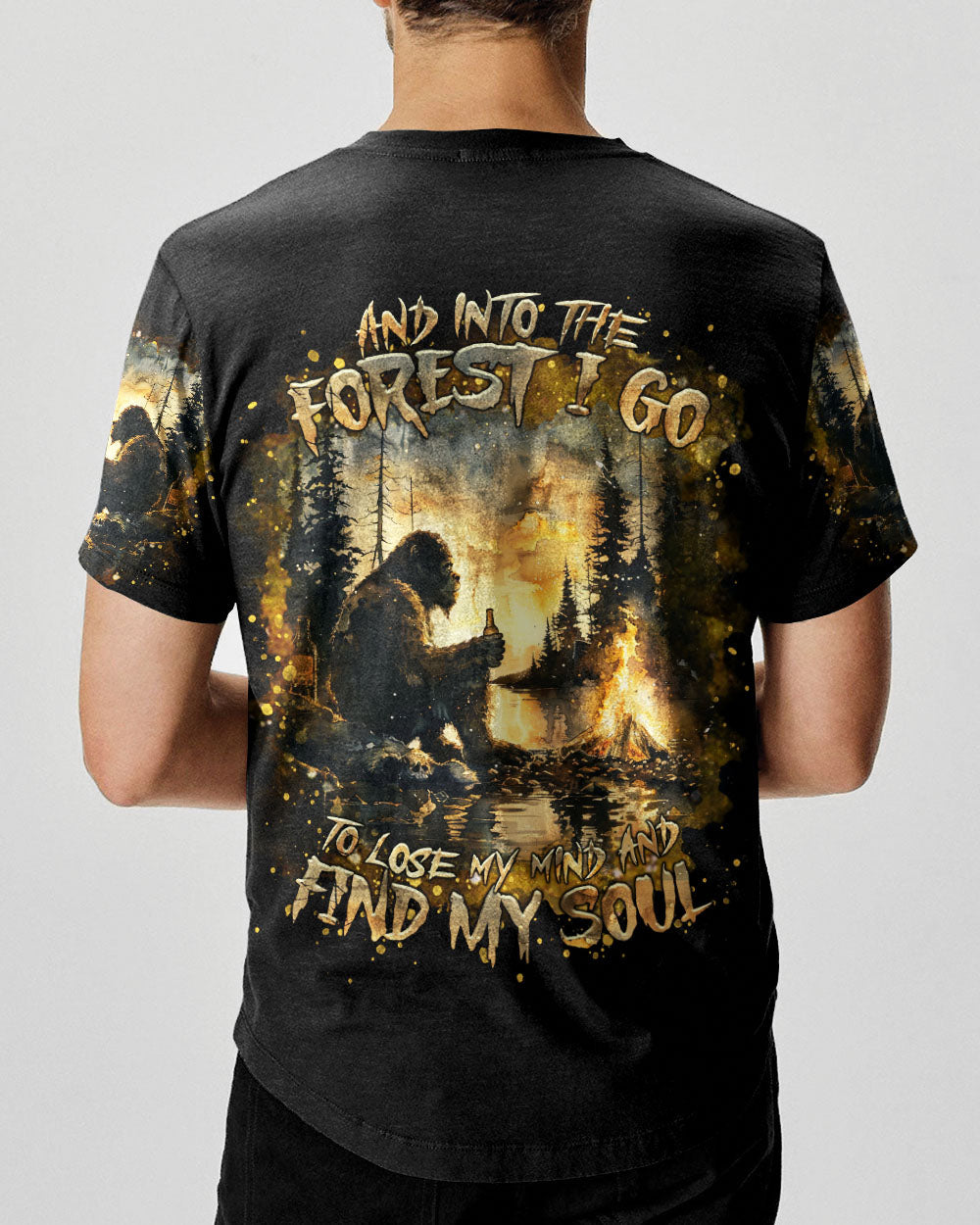 BLISSCORNERS AND INTO THE FOREST I GO BIGFOOT ALL OVER PRINT