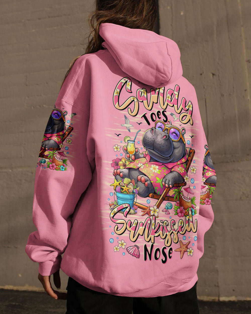 BLISSCORNERS SANDY TOES SUNKISSED NOSE HIPPO ALL OVER PRINT