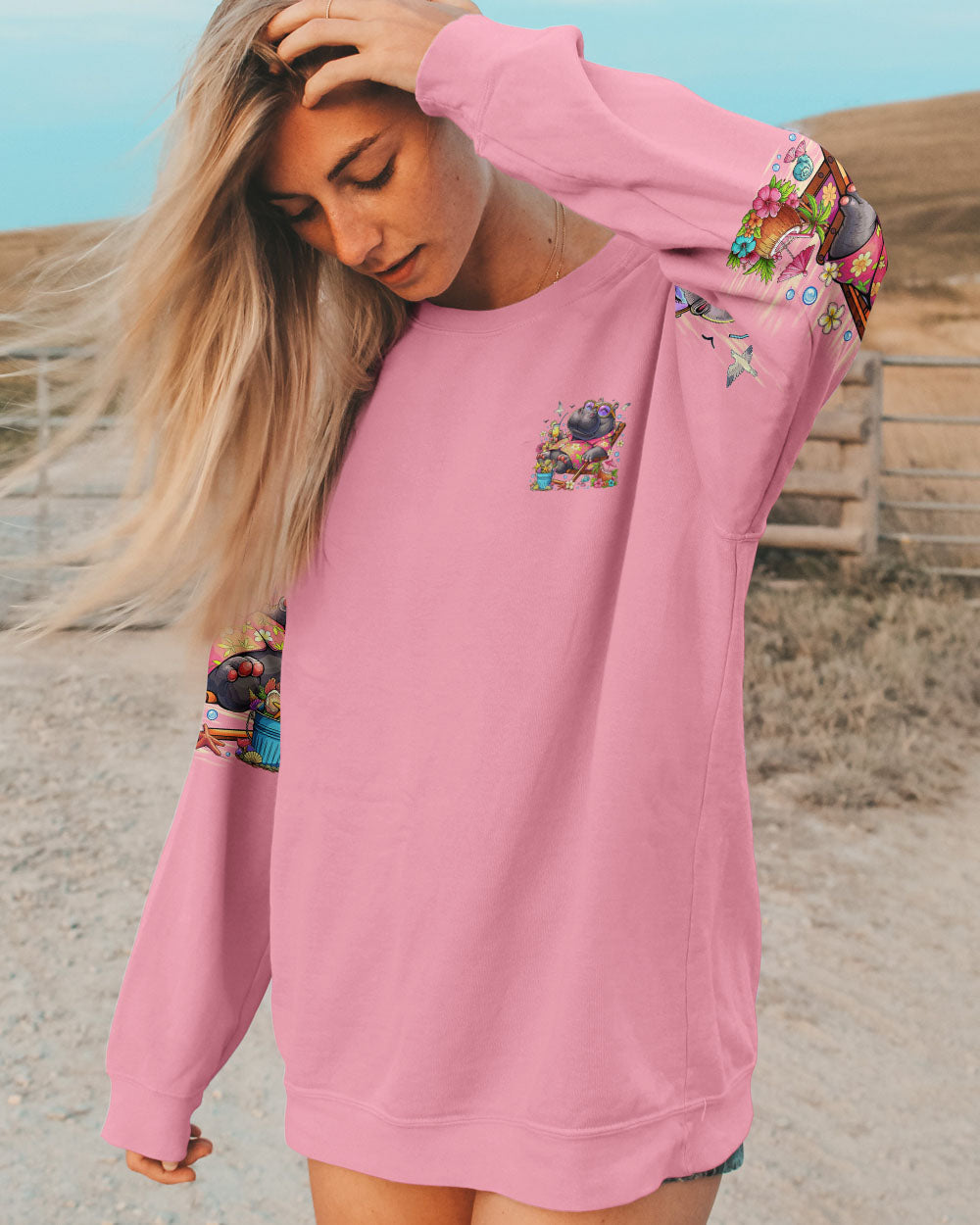 BLISSCORNERS SANDY TOES SUNKISSED NOSE HIPPO ALL OVER PRINT