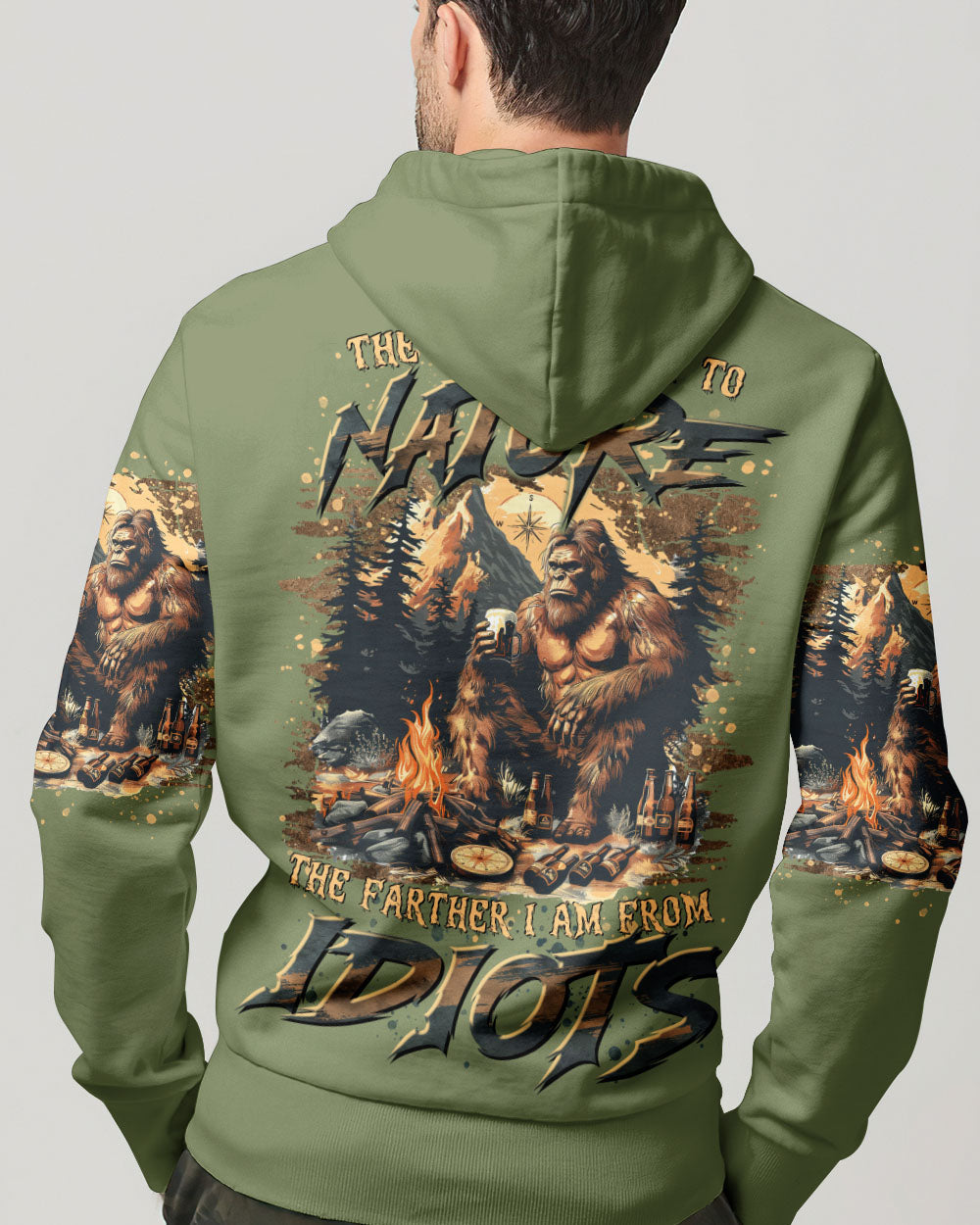 BLISSCORNERS THE CLOSER I GET TO NATURE BIGFOOT ALL OVER PRINT