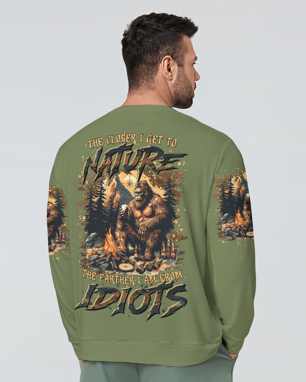 BLISSCORNERS THE CLOSER I GET TO NATURE BIGFOOT ALL OVER PRINT