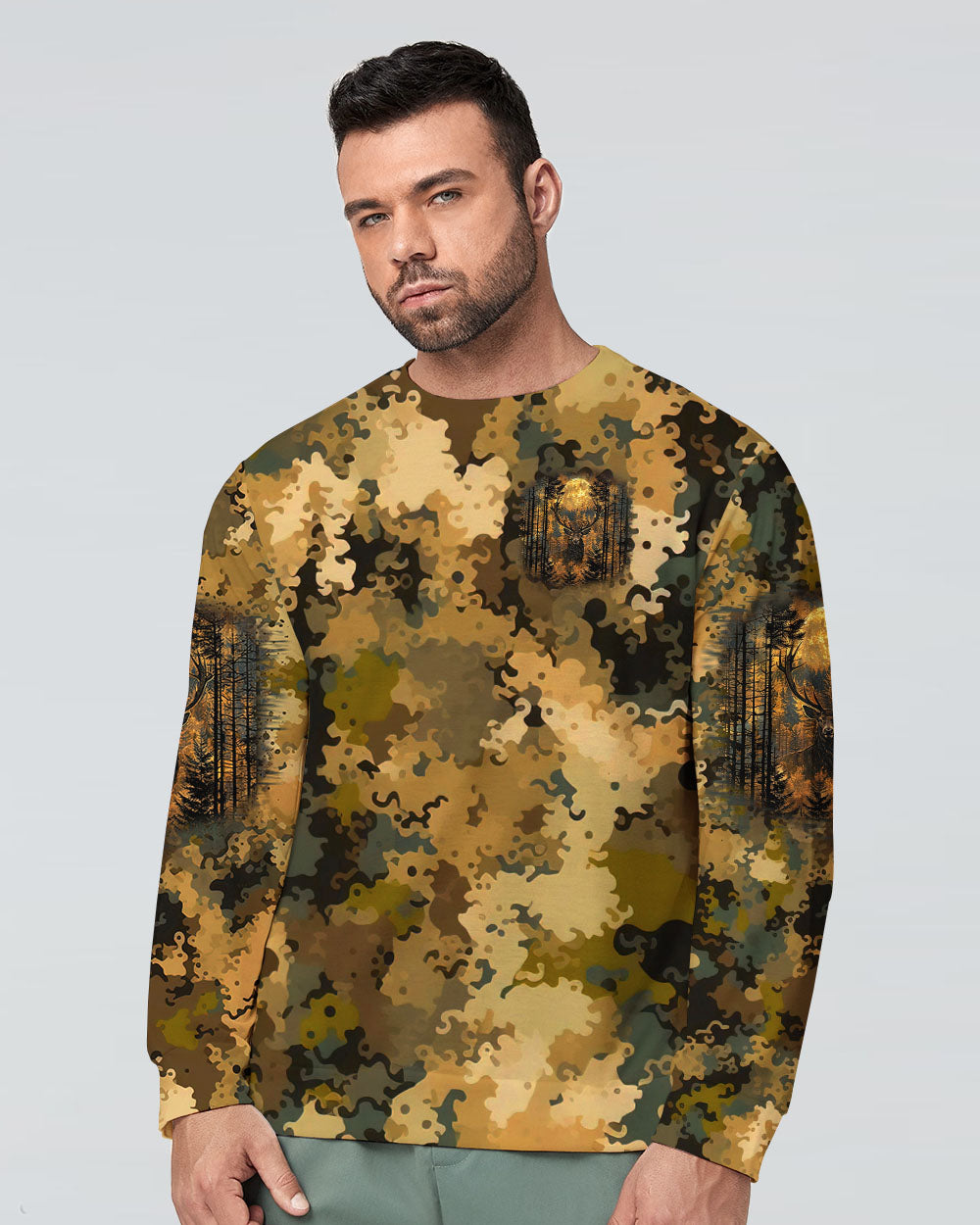 BLISSCORNERS BUCK AROUND AND FIND OUT DEER HUNTING ALL OVER PRINT